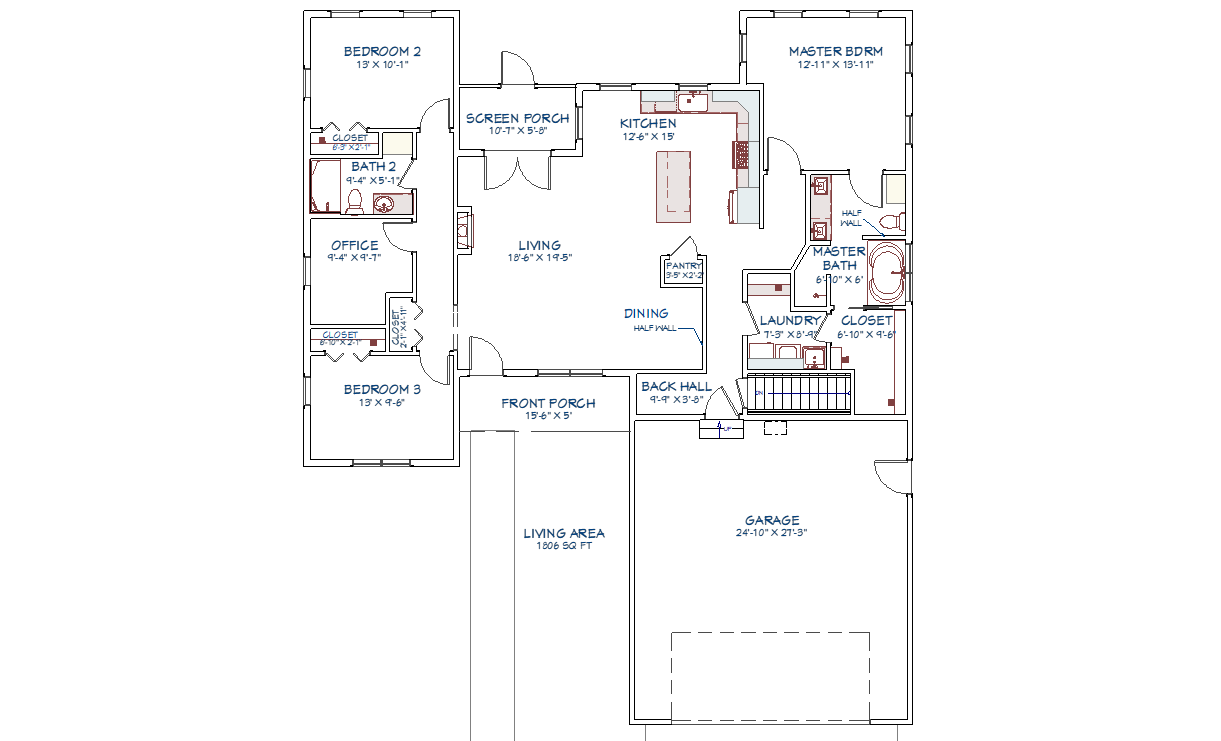 Countrywide Construction, LLC Door County Ranch Floor Plans